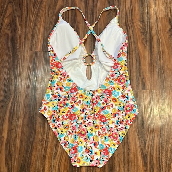 Bleu Rod Beattie Flower Hour Plunge One Piece - Picture 10 of 16